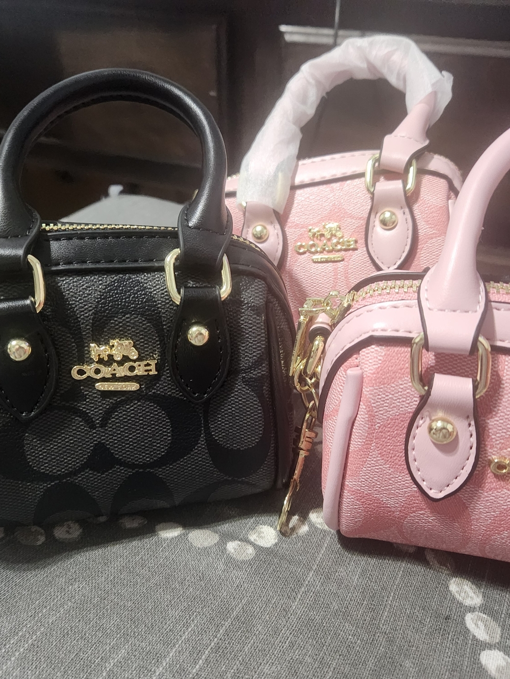 Coach Black Signature Mini Satchel Bag - Picture 11 of 11